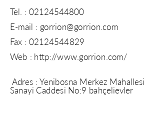 Gorrion Hotel iletiim bilgileri